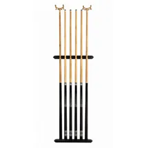 John West Billard Set - Wandhalterung 4 professionelle Billardqueues + 2 Brückenqueues