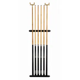 John West Billard Set - Wandhalterung 4 professionelle Billardqueues + 2 Brückenqueues