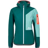 Ortovox Berrino Hooded Jacket Softshelljacke Damen grün - S