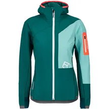 Ortovox Berrino Hooded Jacket Softshelljacke Damen grün - S
