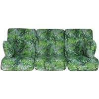 PATIO Hollywoodschaukel Auflage 180 cm Rimini/Venezia 3 Sitzpolster mit Seitenkissen Abnehmbarer Bezug Volant grün