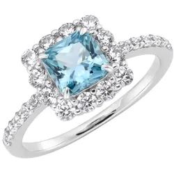 Giorgio Martello Milano Ring Ziersteine, Zirkonia weiß, Silber 925 Ringe   Blau 
