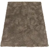 KADIMA DESIGN Hochflor Teppich Shaggy waschbar Unifarben Schlafzimmer schmutzabweisend Taupe Rechteckig 160x220 | 100% Polyester | Florhöhe: 33 mm | pflegeleicht
