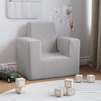 Mengtu Kindersofa Kinderzimmersofa Sofa Wohnzimmermöbel Kindercouch Minisofa Kindersessel Sofa Wohnzimmermöbel Sessel Kinder Sofa Sitzmöbel Kindermöbel Weich Plüsch Hellgrau