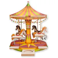 Kreative Feder Regal „Karussell“ geeignet für Toniebox und Tonies inkl. 40 Metallplättchen für Flexible Befestigung der Tonie Figuren