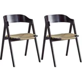 Hammel Furniture Holzstuhl Findahl by Hammel Mette Wasserhyazinthe schwarz 2er Set