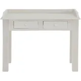 Home Affaire Schreibtisch HOME AFFAIRE "Lavin", beige (cremefarben), B:111cm H:81cm T:57cm, Tische, Schreibtisch, Mangoholz, mit dekorativen Schnitzereien, Handgefertigt, Breite 111 cm