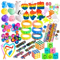 Joyin 60 Stücke Kindergeburtstag Mitgebsel Set, Popular Fidget, Partyspielzeuge, Goodie Bags Fillers für Kindergeburtstag Gastgeschenke, Give Aways Kindergeburtstag Klassenzimmer Preise