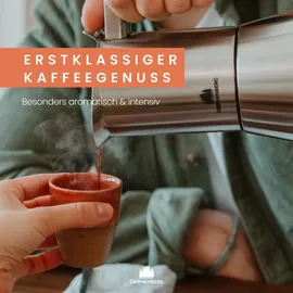 Groenenberg Espressokocher 0,2 l 4 Tassen Schwarz/Silber