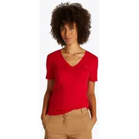 Tommy Hilfiger T-Shirt SLIM CODY V-NK SS mit Logostickerei