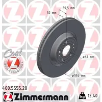ZIMMERMANN Bremsscheibe COAT Z 400.5555.20