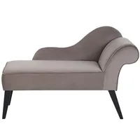 Beliani Chaiselongue Samtstoff Biarritz