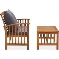 vidaXL Garten-Lounge-Set natur/dunkelgrau 310264