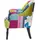 Beliani Sessel Bilijani Patchwork 65 x 86 x 57 cm Mehrfarbig