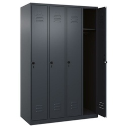 CP Spind »Classic PLUS Korpus anthrazit« 4x1 Fächer grau, 120x185x50 cm