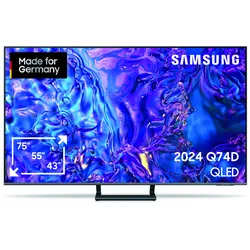 Samsung GQ55Q74DATXZG AI QLED TV (55 Zoll (138 cm), 4K UHD, HDR, Smart TV, Sprac...