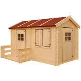 TIMBELA Spielhaus M503 Beige Holz