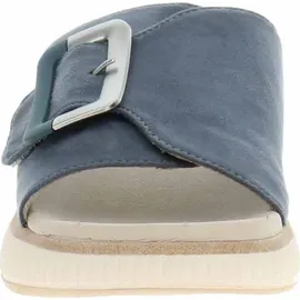 Jana Damen Pantoletten mit Schnalle Vegan, Blau (Denim), 37 EU