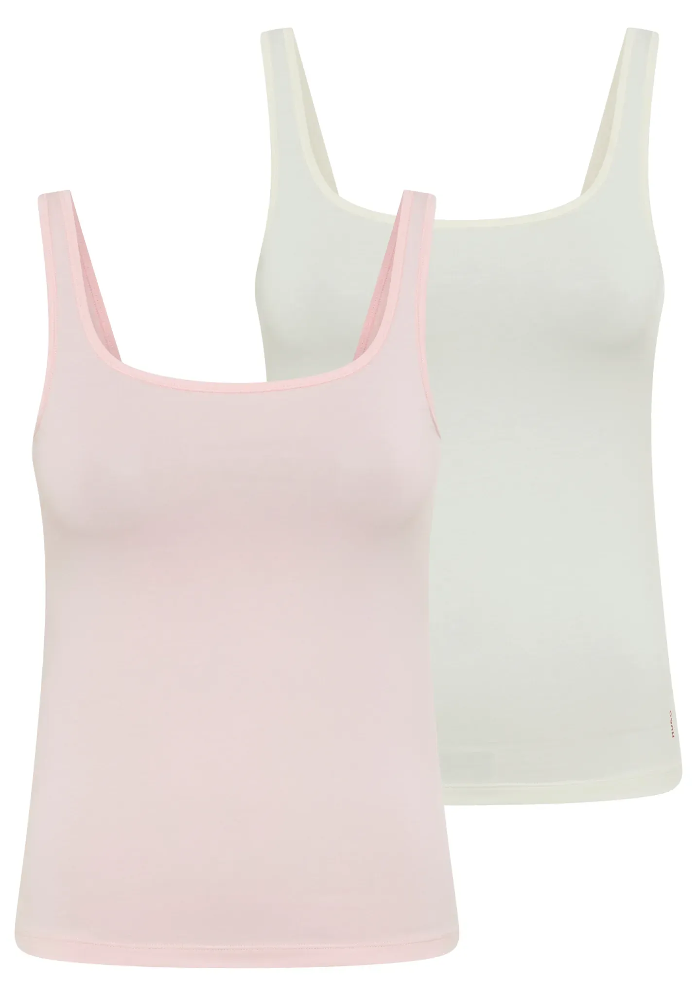 Tanktop HUGO UNDERWEAR, Damen, Gr. S, open pink 694, Jersey, Obermaterial: 95% Baumwolle, 5% Elasthan, tiefer Rundhals, Tops Tanktop, Rundhals