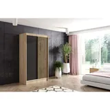 altdecor Kleiderschrank, Sonoma Eiche, Eiche Wotan, Holzwerkstoff, 120x215x61 cm Schlafzimmer, Kleiderschränke