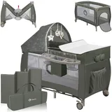 lionelo Sven Plus 4 in 1 Baby Bett Laufstall Baby ab Geburt bis 15 kg Wickelauflage Moskitonetz luftige Seitenwände mit Seiteneingang Tragetasche zusammenklappbar