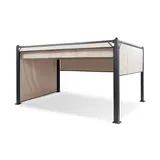 Blumfeldt Pantheon Cortina Pavillon mit Dach 3x4m 4 Seitenteile beige