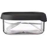 Mepal Fruchtbox ELLIPSE, 11,3 x 8 cm - Schwarz - Transparent - Kunststoff - inkl. Gabel