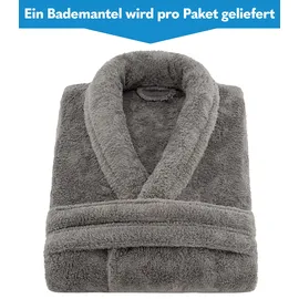 hammetex Bademantel Unisex Grau S-M