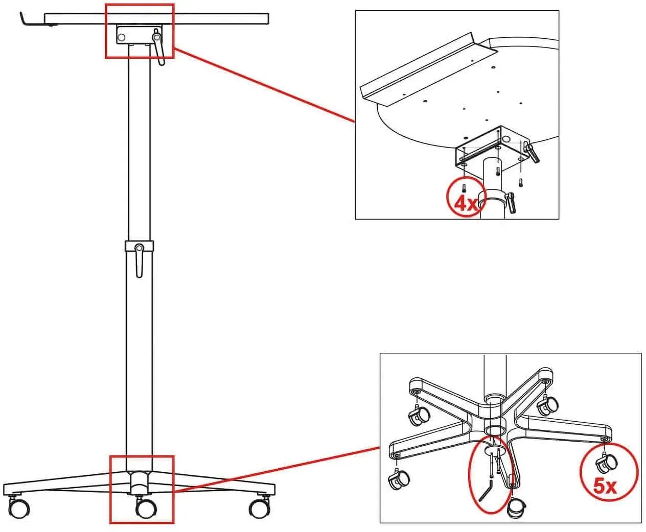 Abpackbeutel für Ergonomisches Stehpult