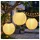 GLOBO Lampion Edelstahl Kunststoff D 30 cm 3er Set beige