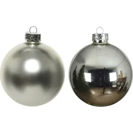 Kaemingk Weihnachtsbaumkugeln Glas 8cm Silber