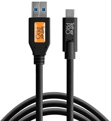 Tether Tools TetherPro USB-Datenkabel für USB 3.0 an USB-C - gerader Stecker schwarz 4,6m