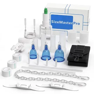 Guspiun Deluxe-Penispumpen Set Einstellbar Vakuumpumpe Erotik Erektionshilfe für Penisverlängerung und Potenzsteigerung SM Männer Extrem Ausdauer Trainer Sex Spielzeug