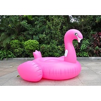 BUSDUGA - Riesiger aufblasbarer Flamingo, die Badeinsel die auffällt - 190x190x90cm - DER Hingucker überall auf dem Wasser