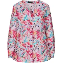 GOLDNER Kurzarmbluse Druckbluse mit floralem Design bunt 20