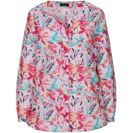 GOLDNER Kurzarmbluse Druckbluse mit floralem Design bunt 20