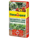 Floragard Bio Hochbeet- und Gewächshauserde, 70 liters, Braun