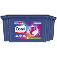 Coral Allin1 Caps Waschmittel Optimal Color Colorwaschmittel Pods für bunte Wäsche mit langanhaltendem Duft 4 x 16 WL (= 64 Caps)