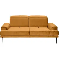 Musterring 2-Sitzer MR 4580, inkl. Kopf- und Sitztiefenverstellung, Fuß schwarz, B198 x T103 cm gelb