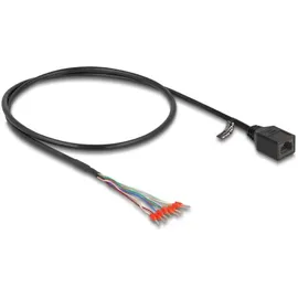 DeLock 88005 RJ45 Netzwerkkabel, Patchkabel CAT 5e 0.50m Schwarz