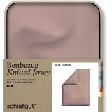 schlafgut Knitted Jersey Dunkelrosa 155 x 220 cm + 80 x 80 cm
