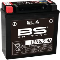 BS Battery 300841 12N5.5-4A AGM SLA Motorrad Batterie, Schwarz