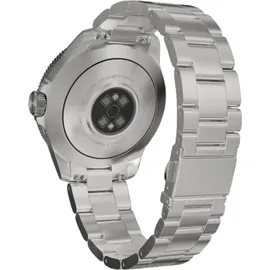 Withings ScanWatch Nova 42 mm blau, FKM-Armband mit Edelstahlschnalle silber