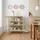Tectake Baker Metallvitrine 80 x 37 x 90,5 cm Creme/Metall