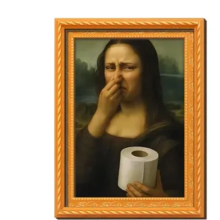 Kühlschrankmagnet – Holz, dekorative Parodie-Mona-Lisa-Kühlschrankmagnete | Mona Lisa Holz-Fotorahmen, magnetische Kühlschrankmagnete für Whiteboards, Schließfächer