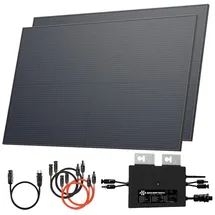Solarway Balkonkraftwerk Bifazial 800 W inkl. 800 W Wechselrichter