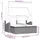vidaXL Gartensofa 2-Sitzer mit Dach und Hockern Schwarz Poly Rattan