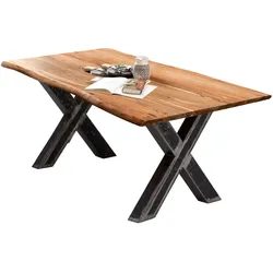 Tisch 180x100cm Akazie Metall Esstisch Speisetisch Küchentisch Esszimmer Küche
