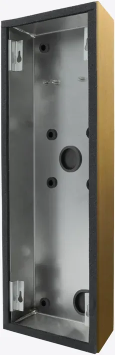 DoorBird D21DKV Aufputz Montagerückgehäuse Gold-Optik als PVD Beschichtung, Edelstahl, gebürstet