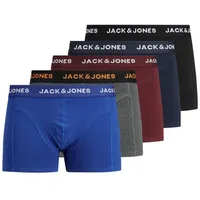 JACK & JONES Black Friday Boxershorts 5 Einheiten Black / Detail Navy Blazer / Port Royal / Dgm / Surf The Web 2XL